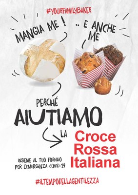 #yourfamilybaker-campaign in collaboration with the Italian Red Cross